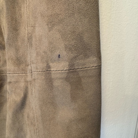 Joie Tan Goat Leather A-Line Skirt - Picture 3 of 5